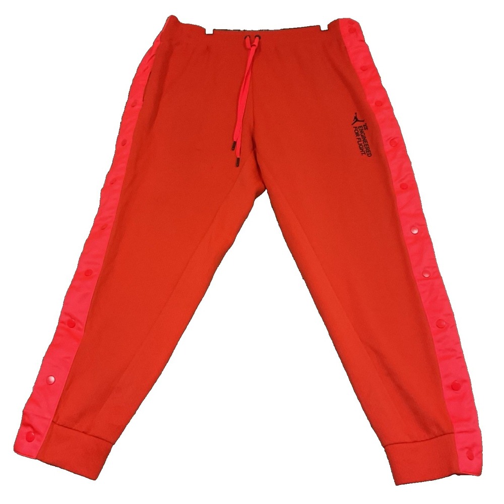 Nike Air Jordan Break Tear Away Snap XL Jump Man Orange Jogger Sweat Pants